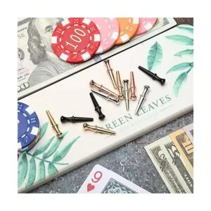Mudder 12 clavijas de metal para cribbage con diseño_3