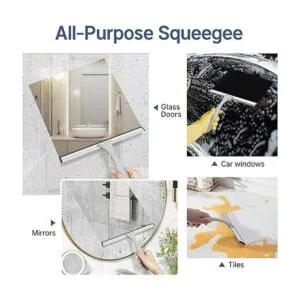 AmazerBath Escobilla de goma para puerta de vidrio de