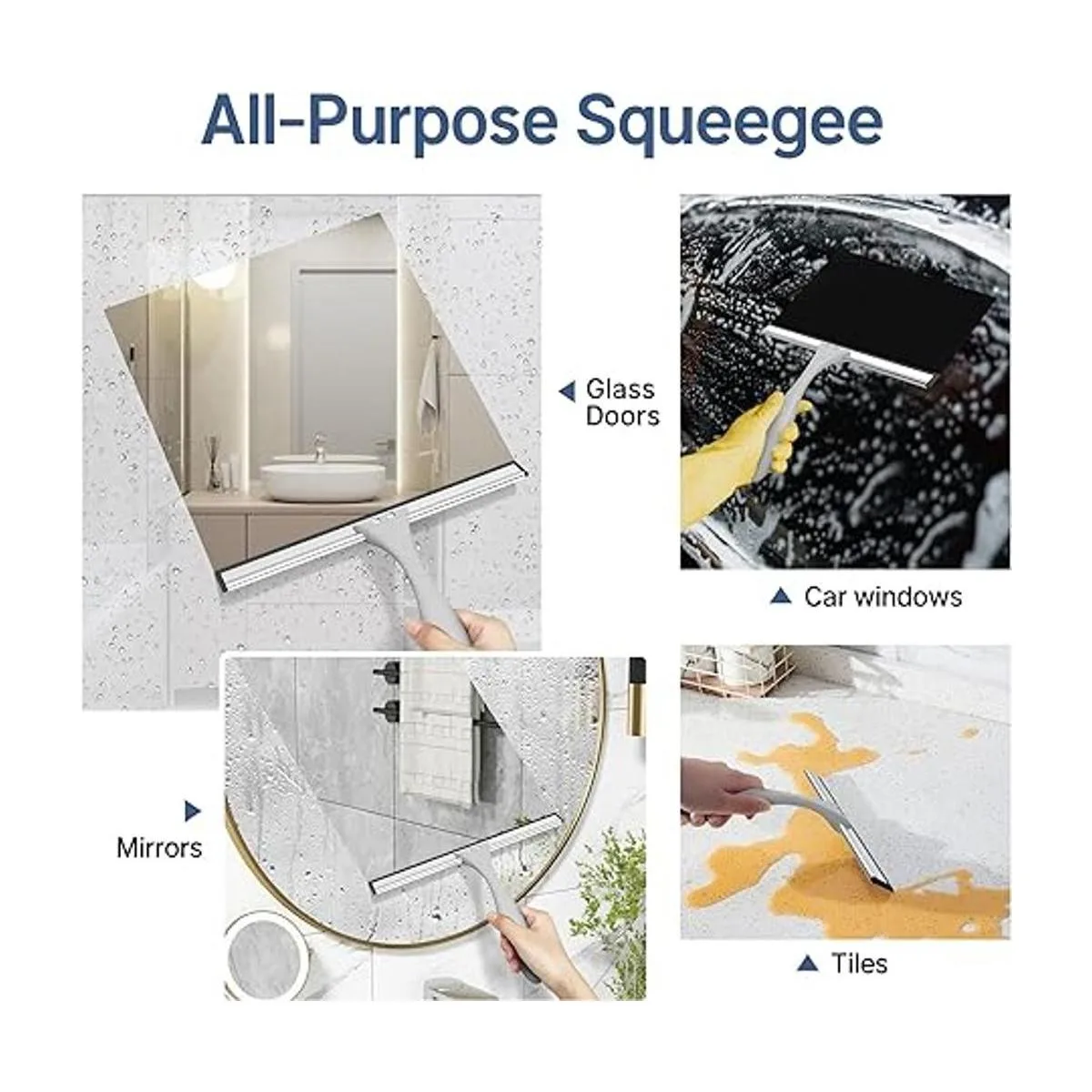 AmazerBath Escobilla de goma para puerta de vidrio de