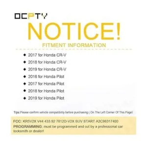 OCPTY 2 llaveros de control remoto sin llave sin cortar_2