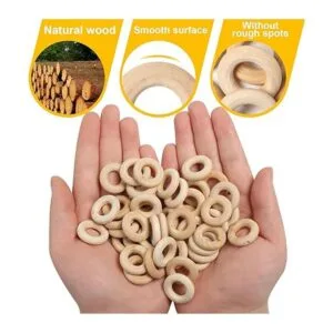 Ira Pollitt 150 anillos de madera de 0.984 in1 pulgada_3