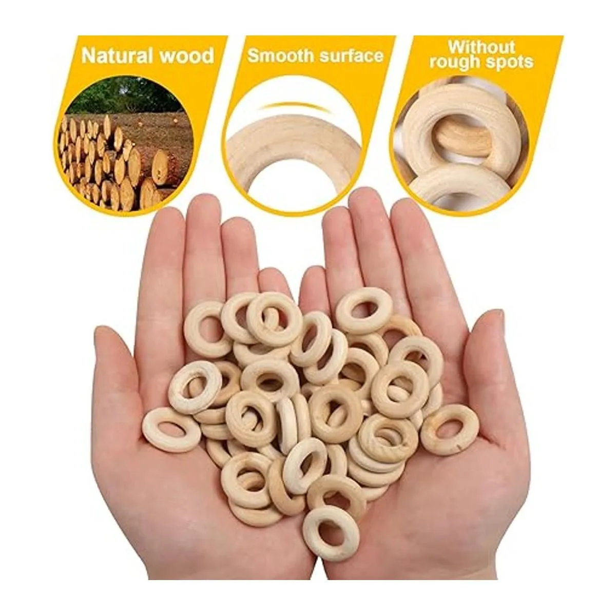 Ira Pollitt 150 anillos de madera de 0.984 in1 pulgada_3