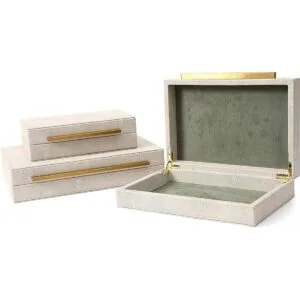 Kingflux Juego de 3 cajas de almacenamiento de piel_4