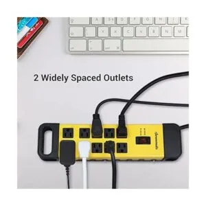 DEWENWILS Tira de alimentación de 10 salidas de metal con_4