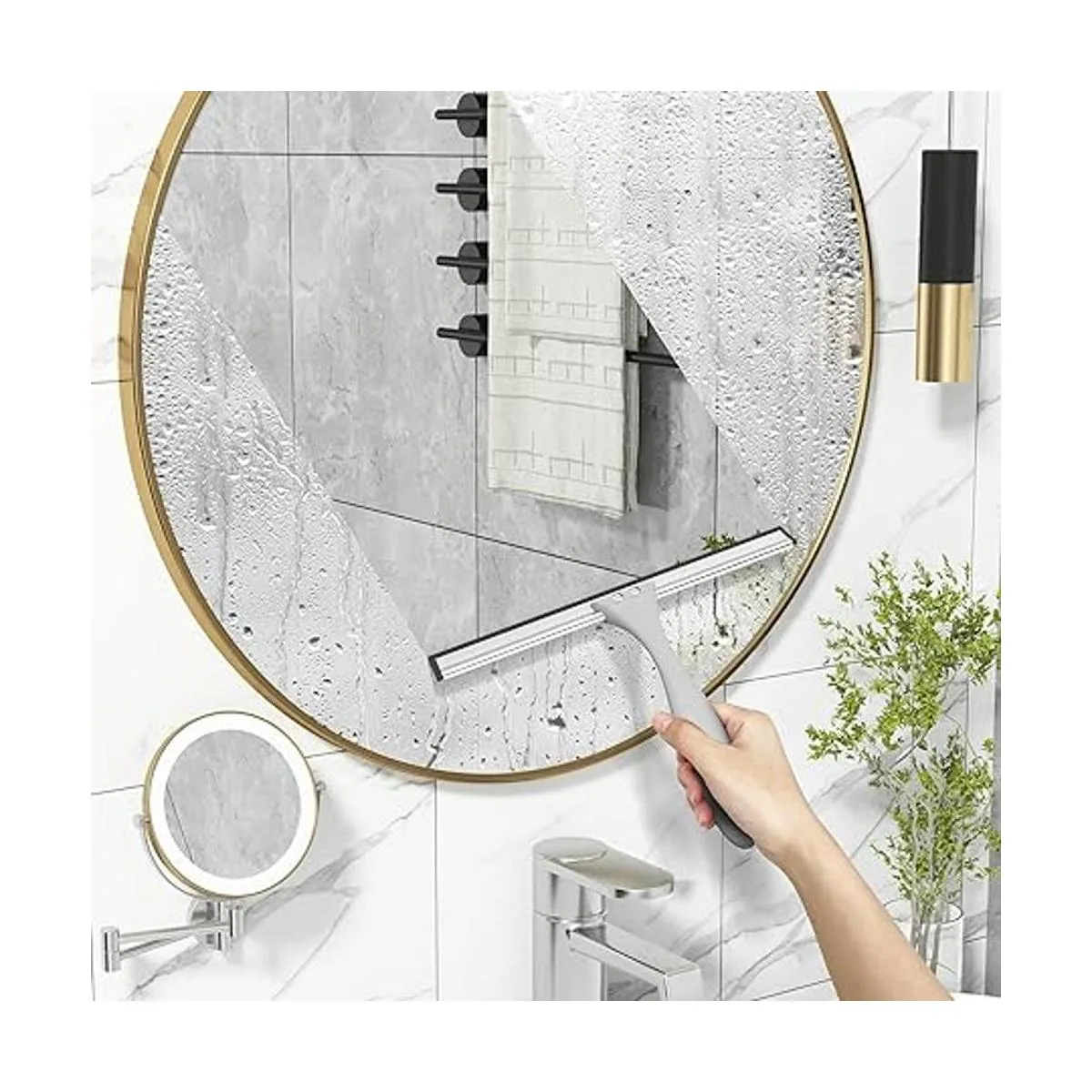 AmazerBath Escobilla de goma para puerta de vidrio de