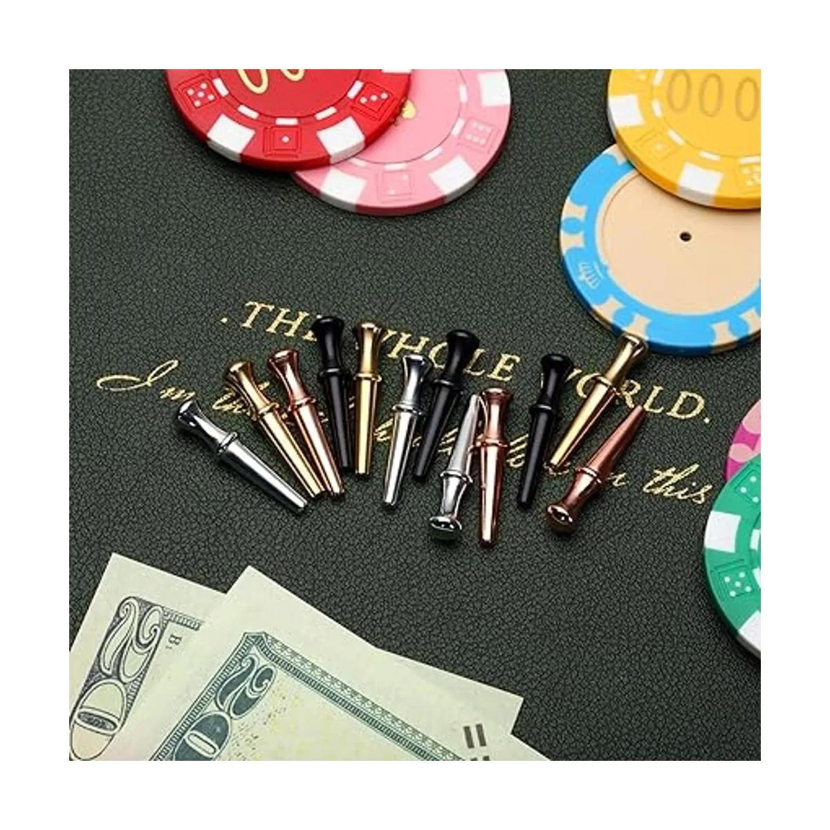 Mudder 12 clavijas de metal para cribbage con diseño_2