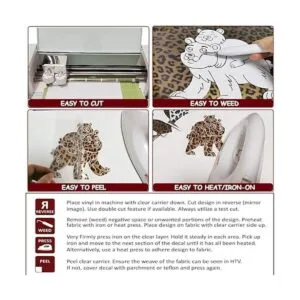 Juego de 5 hojas de vinilo de transferencia de calor con