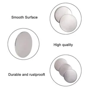 PH PandaHall 50 colgantes planos redondos de acero