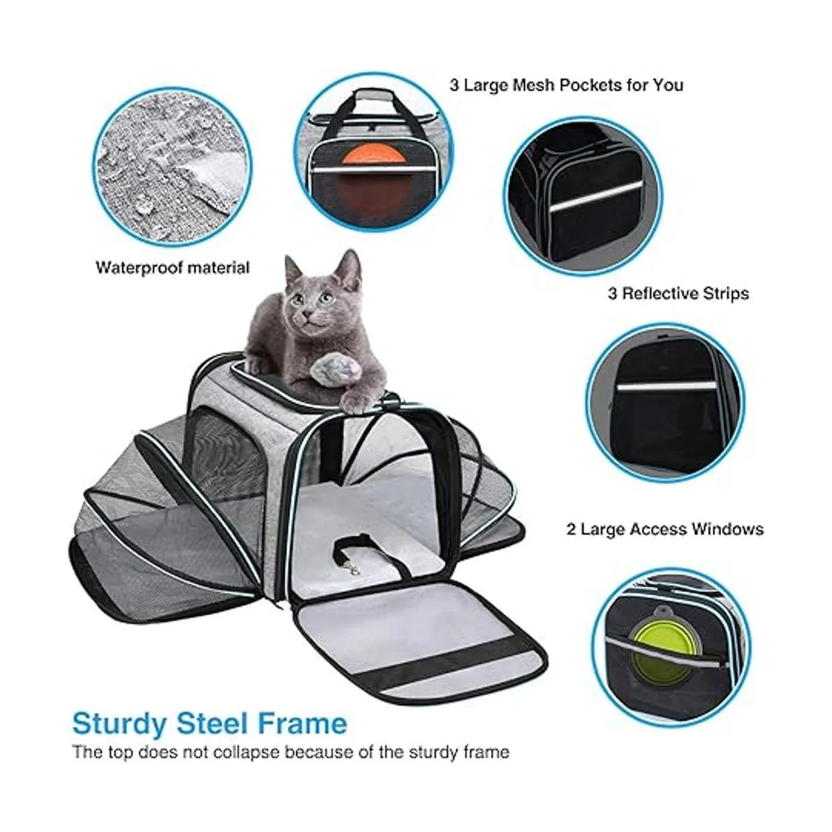 MASKEYON Transportador portátil para mascotas aprobado por