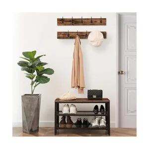 HOOBRO Banco de zapatos banco de almacenamiento de