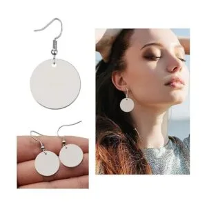 PH PandaHall 50 colgantes planos redondos de acero