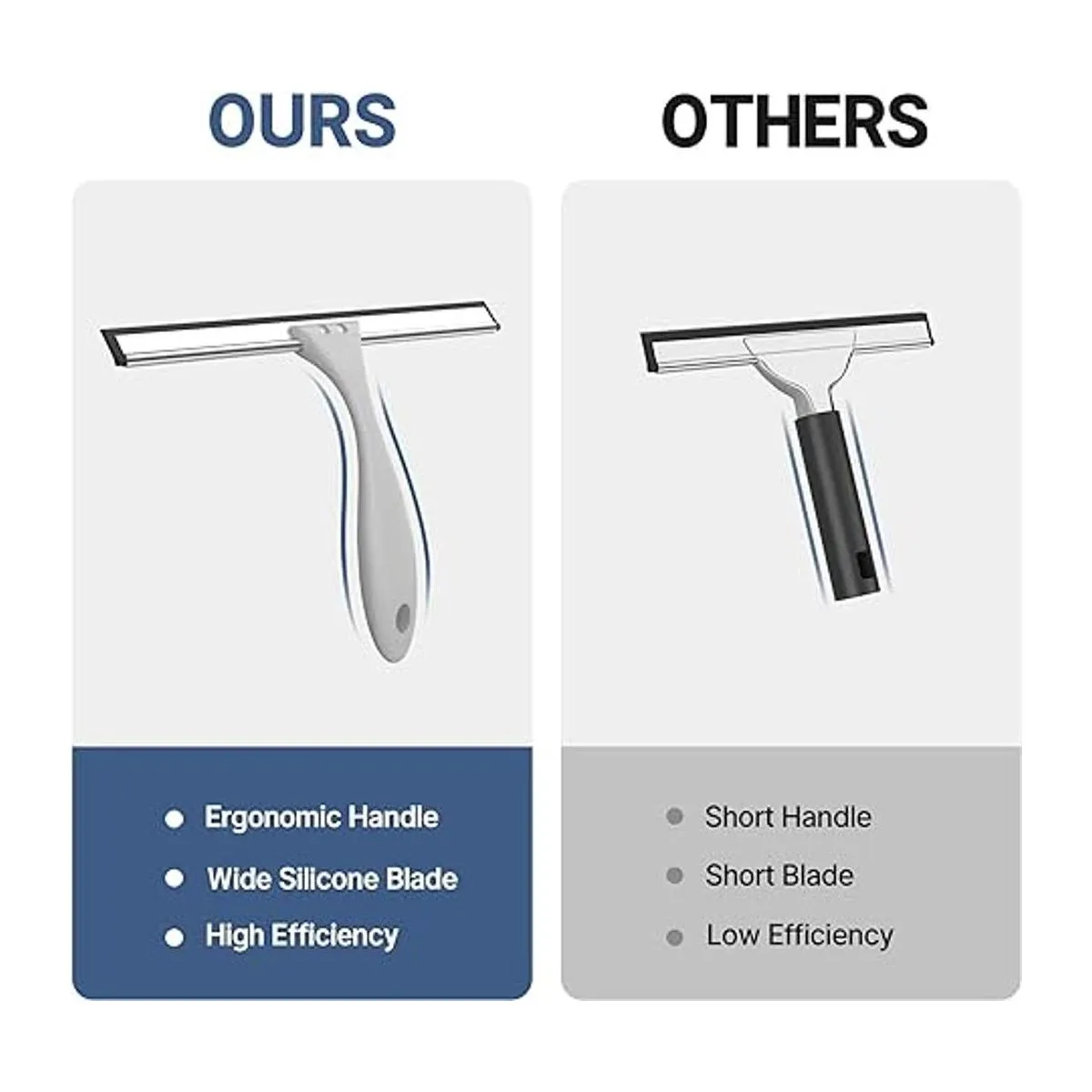 AmazerBath Escobilla de goma para puerta de vidrio de