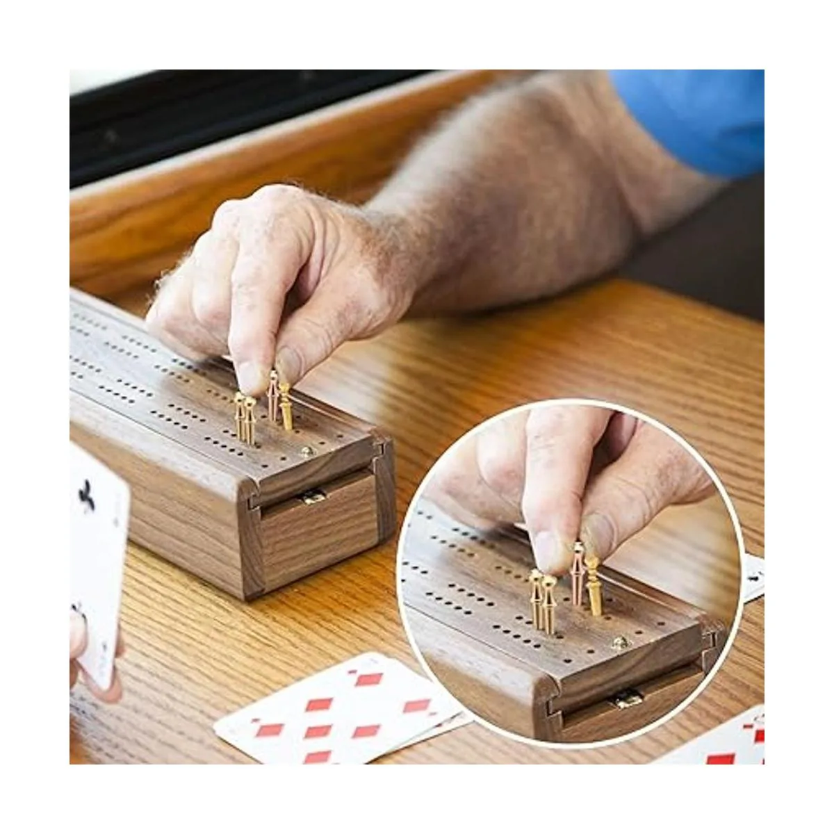 Mudder 12 clavijas de metal para cribbage con diseño_5