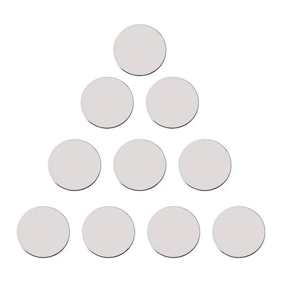 PH PandaHall 50 colgantes planos redondos de acero