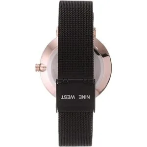 Nine West Reloj de pulsera de malla para mujer NW2515_2