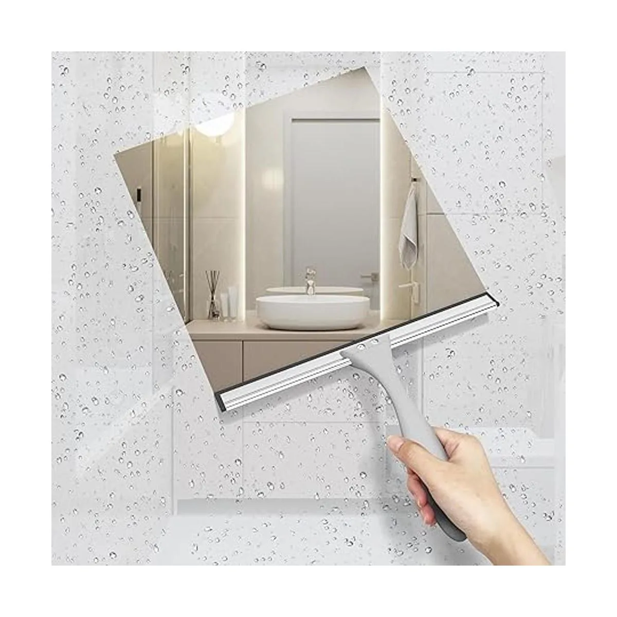 AmazerBath Escobilla de goma para puerta de vidrio de