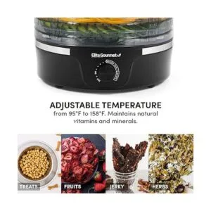 Elite Gourmet Deshidratador de alimentos EFD319_3