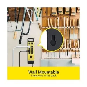 DEWENWILS Tira de alimentación de 10 salidas de metal con_6