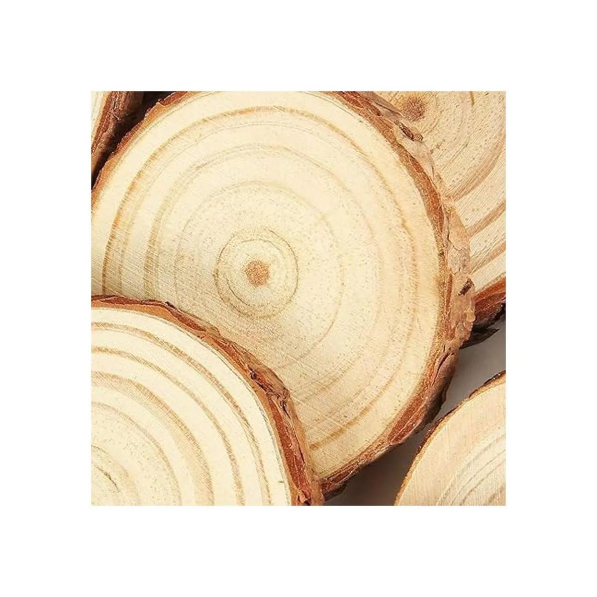 50 rebanadas de madera natural de 5.0 a 2.6 in CertBuy