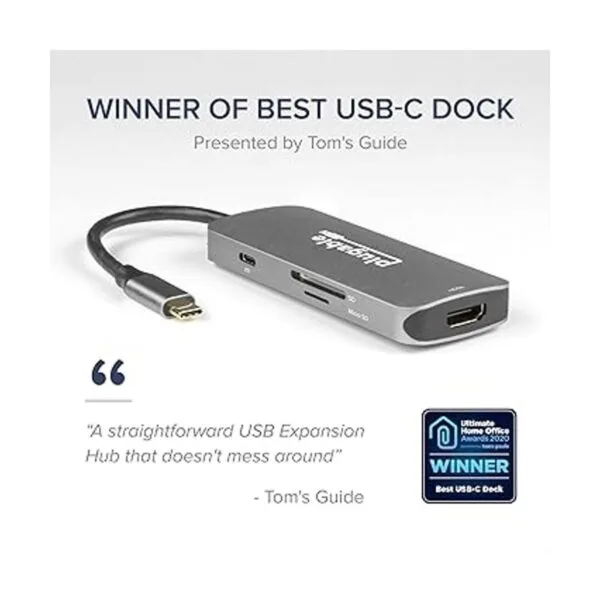 Plugable Hub USBC 7 en 1 compatible con Mac Windows_2
