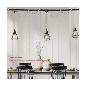 ALAISLYC Kit de lámpara colgante de 3 luces enchufables_4