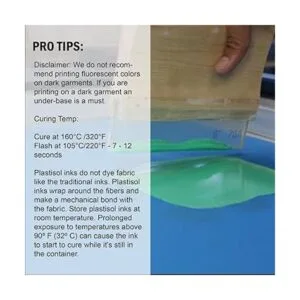 Rapid Cure Kit de tinta de serigrafía tropical Tinta_6