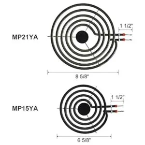 MP22YA Juego de 4 unidades de quemador eléctrico MP22YA