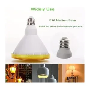 Bombilla LED amarilla paquete de 2 bombillas Par38 de 15