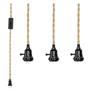 ALAISLYC Kit de lámpara colgante de 3 luces enchufables_2