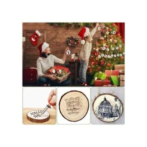 50 rebanadas de madera natural de 5.0 a 2.6 in CertBuy