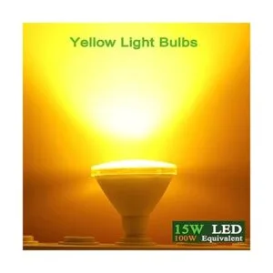 Bombilla LED amarilla paquete de 2 bombillas Par38 de 15
