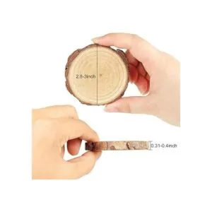 50 rebanadas de madera natural de 5.0 a 2.6 in CertBuy