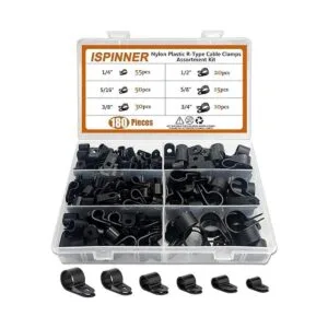ISPINNER 180 abrazaderas de cable tipo R de plástico de_1