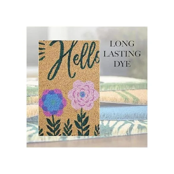 Avera Products Hello There Flowers Felpudo de fibra de_6