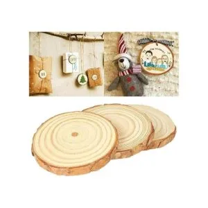 50 rebanadas de madera natural de 5.0 a 2.6 in CertBuy