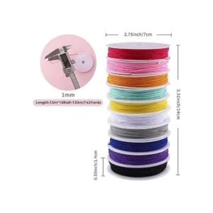 MAKERSLAND Cordón elástico para hacer joyas de 0.039 in