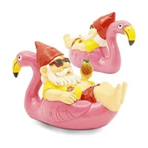 Estatua de gnomo de jardín en flamenco escultura de_1