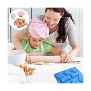 Paquete de 2 moldes de silicona para cachorros patas de_5