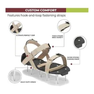 PLANTNOMICS Zapatos aireadores de césped con correas de_2