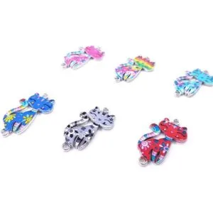SiegYma Colgante de esmalte de gato de colores mixtos 30_3