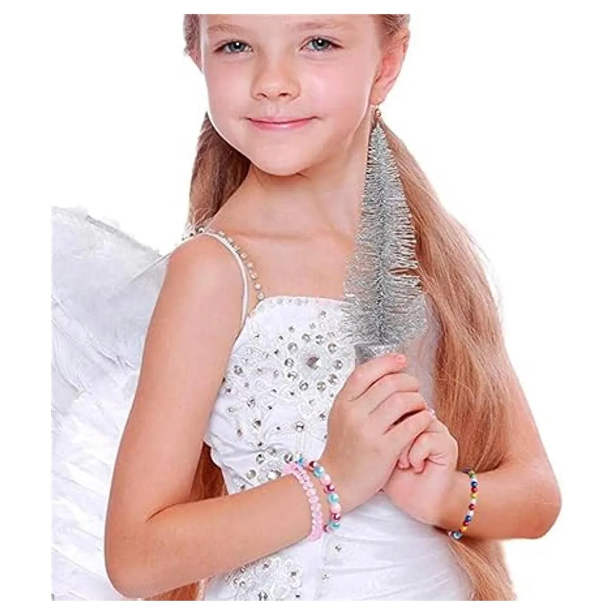 Lorfancy Juego de 12 pulseras de cuentas para niñas