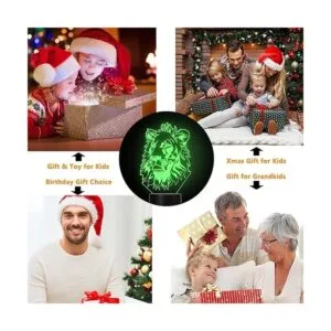 Lámpara de noche de león regalo de león lámpara de_4