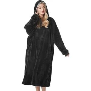 Felicigeely Sudadera con capucha de gran tamaño manta de_3