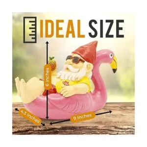 Estatua de gnomo de jardín en flamenco escultura de_3