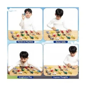 JOYIN 16 piezas de juguetes de avión de tracción trasera_3