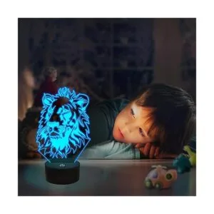 Lámpara de noche de león regalo de león lámpara de_3
