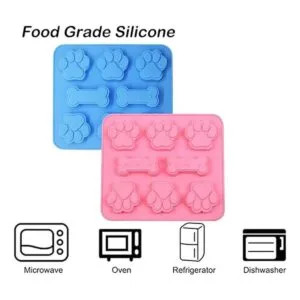 Paquete de 2 moldes de silicona para cachorros patas de_2