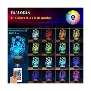 Lámpara de noche de león regalo de león lámpara de_2