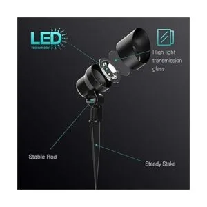 Malibu Foco LED de bajo voltaje para exteriores 6 W luz