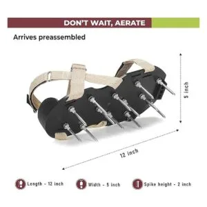 PLANTNOMICS Zapatos aireadores de césped con correas de_5